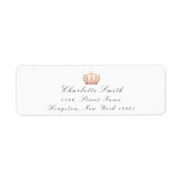 Roos Gouden Glitter RSVP Kroonprinses Bruids Wit Etiket