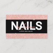 Roos Gouden Glitter Schoonheidssalon QR Code Visitekaartje (Voorkant)