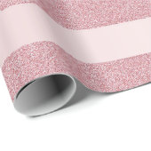 Roos Gouden Glitter Sjabloon Elegant Modern Cadeaupapier (Rol Hoek)