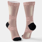 Roos gouden glitter Sokken (Gebogen)