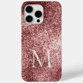Roos Gouden Glitter Sparkle - Aangepaste Monogram Case-Mate iPhone Case (Achterkant)