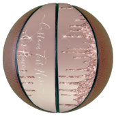 Roos gouden glitter sparkle aangepaste tekst baske basketbal (Verticaal)