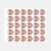 Roos gouden glitter sparkle aangepaste tekst naam labels (Vel)