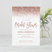 Roos Gouden Glitter Sparkle Confetti Vrijgezellenf Kaart (Staand voorkant)