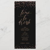 Roos gouden glitter sparkle tijd tot drink Menu Ka (Voorkant)