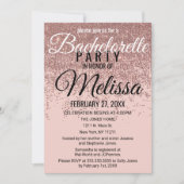 Roos Gouden Glitter Sparkles Blush Roze Bacheloret Kaart (Voorkant)