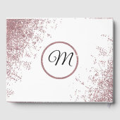 Roos Gouden Glitter Sparkles Wit Gastboek Gastenboek (Achterkant)