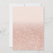 Roos gouden glitter sprankelt roze ombre achttien kaart (Achterkant)