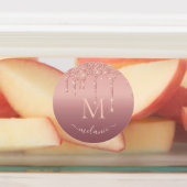 Roos Gouden Glitter Stickers Aangepaste Naam en Le (Aangebracht)