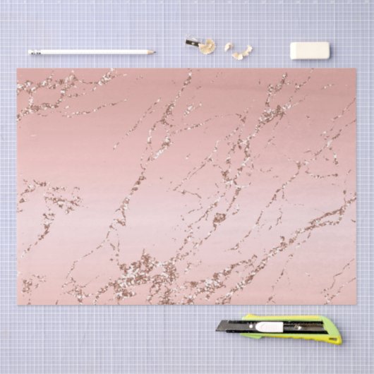  Roos Gouden Glitter Streaks Tissuepapier (Craft)