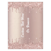 Roos Gouden Glitter Tafelkleed met aangepaste teks (Voorkant)