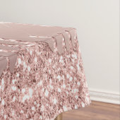 Roos Gouden Glitter Tafelkleed met aangepaste teks (Voorbeeld)