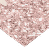 Roos Gouden Glitter Tafelkleed met Jouw tekst Naam (Gekanteld)