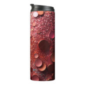 Roos Gouden Glitter Thermische Tumbler 12oz Thermosbeker (Geroteerd rechts)
