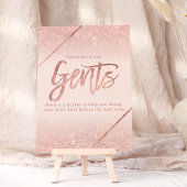 Roos gouden glitter typografie blush roze teken kaart