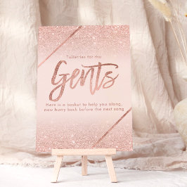 Roos gouden glitter typografie blush roze teken kaart