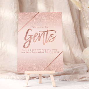 Roos gouden glitter typografie blush roze teken kaart
