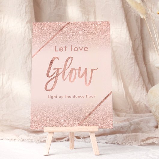 Roos gouden glitter typografie blush roze teken kaart