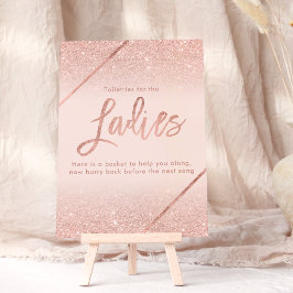 Roos gouden glitter typografie blush roze teken kaart