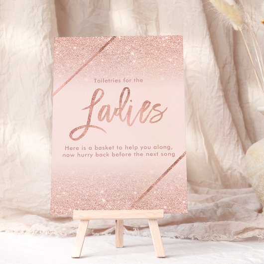 Roos gouden glitter typografie blush roze teken kaart