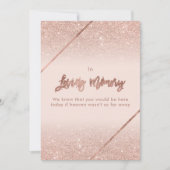 Roos gouden glitter typografie blush roze teken kaart (Voorkant)