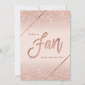 Roos gouden glitter typografie blush roze teken kaart (Voorkant)