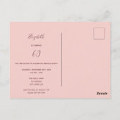 roos gouden glitter-uitnodiging van 60 & geweldige briefkaart (Achterkant)