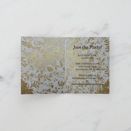 Roos Gouden Glitter Verjaardagstaart 50ste Verjaar (Binnen)