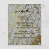 Roos Gouden Glitter Verjaardagstaart 50ste Verjaar Flyer (Achterkant)