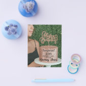 Roos Gouden Glitter Verjaardagstaart 50ste Verjaar Flyer (Enkel)