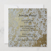 Roos Gouden Glitter Verjaardagstaart 50ste Verjaar Save The Date (Achterkant)