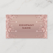 Roos gouden glitter Visitekaartje ontwerp je eigen (Achterkant)