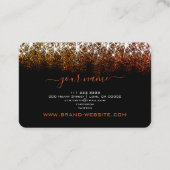Roos Gouden Glitter Vonk Professionele Haar Stylis Visitekaartje (Achterkant)
