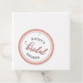 Roos gouden glitter Vrijgezellenfeest rond dank u Bedankjes Labels (In situ)