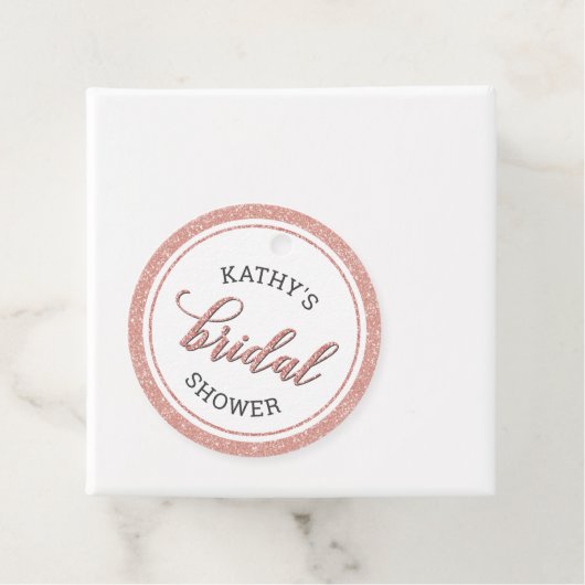 Roos gouden glitter Vrijgezellenfeest rond dank u Bedankjes Labels (In situ)