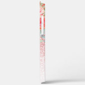 Roos Gouden Glitter Waterverf Bloemen Monogram Naa Case-Mate iPhone Case (Achterkant / Links)