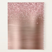 Roos Gouden Glitter Wimpers Schoonheidssalon 2024  Planner (Achterkant)