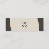 Roos Gouden Glitter Zwart Moderne Elegante Oorbel Mini Visitekaartje (Voorkant)