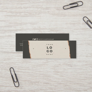 Roos Gouden Glitter Zwart Moderne Elegante Oorbel Mini Visitekaartje