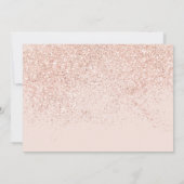 roos gouden glitterscript zwart roze foto Sweet 16 Kaart (Achterkant)