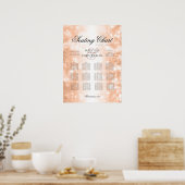 Roos gouden gordelroerlichten poster (Keuken)