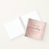 Roos gouden gouden glitter blush van het gastboek notitieboek (Binnen)