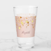 Roos gouden gouden sterren glas (Achterkant)