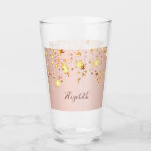 Roos gouden gouden sterren glas (Voorkant)