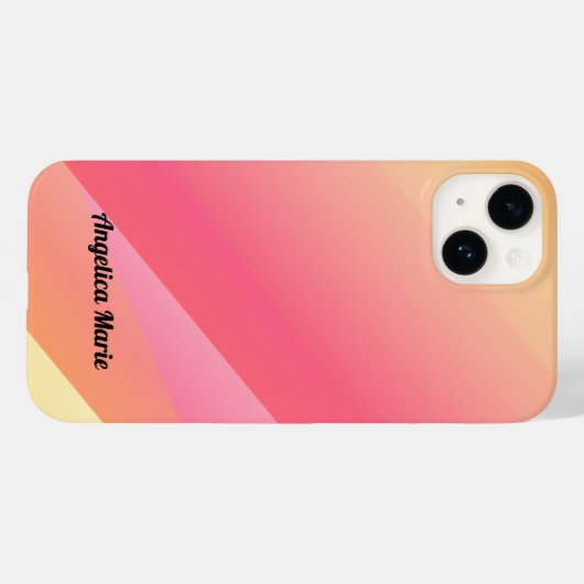 Roos, gouden gradiënt kleuren gepersonaliseerd Case-Mate iPhone case (Achterkant (horizontaal))