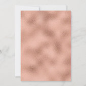 Roos gouden groen bloemig Virtual Baby shower meis Kaart (Achterkant)