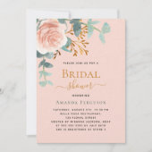 Roos gouden groen perzik luxe Vrijgezellenfeest Kaart (Voorkant)