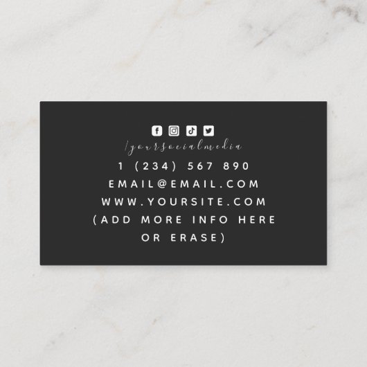 Roos Gouden Haak Breien Handgemaakte Geschenken Mo Visitekaartje (Achterkant)