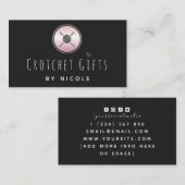 Roos Gouden Haak Breien Handgemaakte Geschenken Mo Visitekaartje (Voorkant / Achterkant)