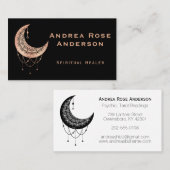 Roos Gouden Halve Maan Mandala Visitekaartje (Voorkant / Achterkant)